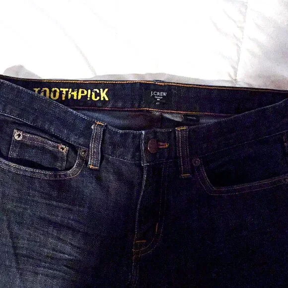 J.Crew Dark Wash Ever Stretch Skinny Ankle Toothpick Jeans 27 - Picture 7 of 16